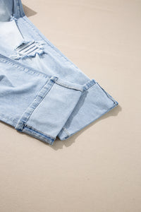 Beau Blue Light Wash Distressed Flare Jeans