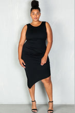 Plus Size Asymmerical Hem Midi Dress